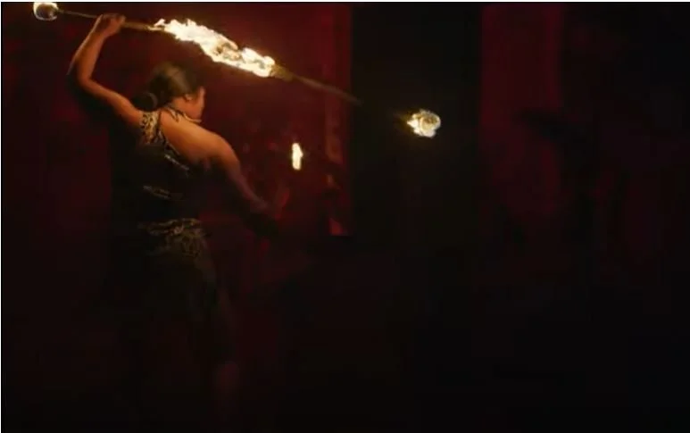  Jeri performing in 2019 at the Women's Division World Fireknife Competition Championship