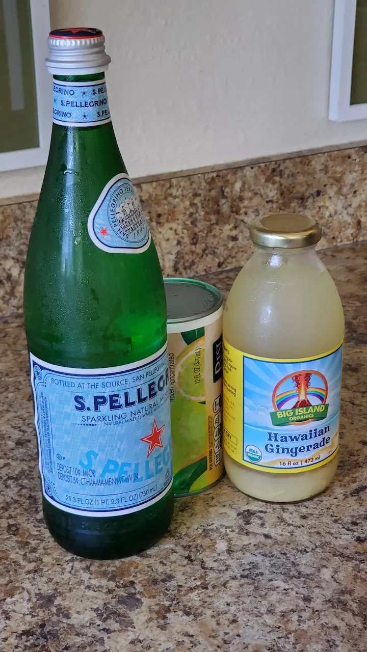  Ingredients for quick and simple ginger limeade cooler.