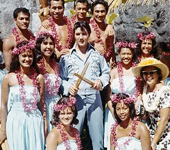 Elvis Presley with PCC employees.