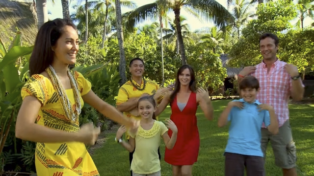 Video of a family leaning the Hula