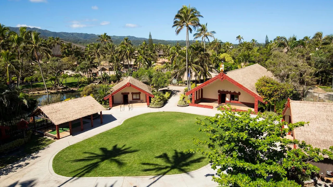 Māori village at the Polynesian Culture Center.