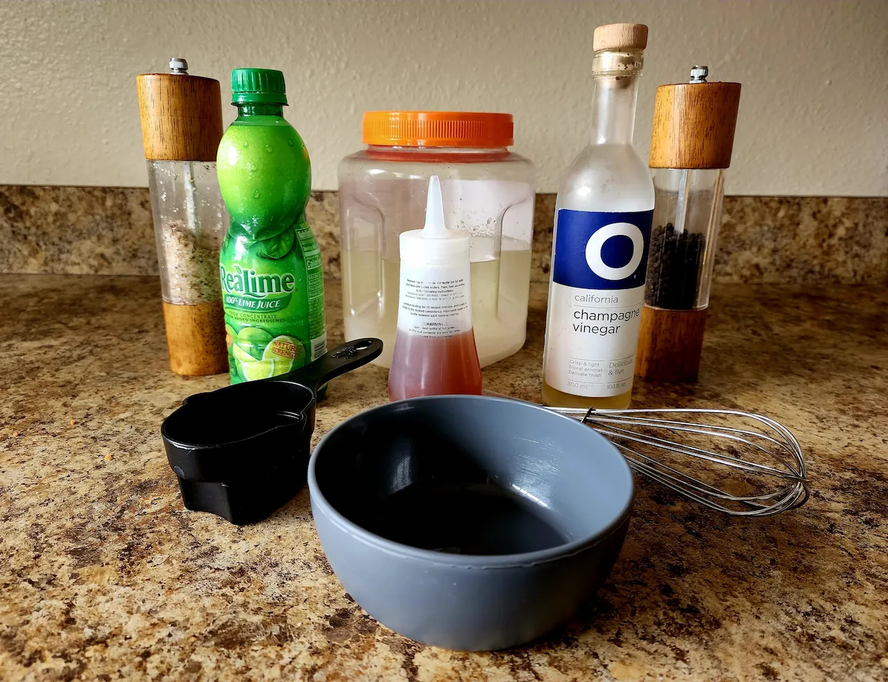The ingredients for Coconut Champagne Vinaigrette.