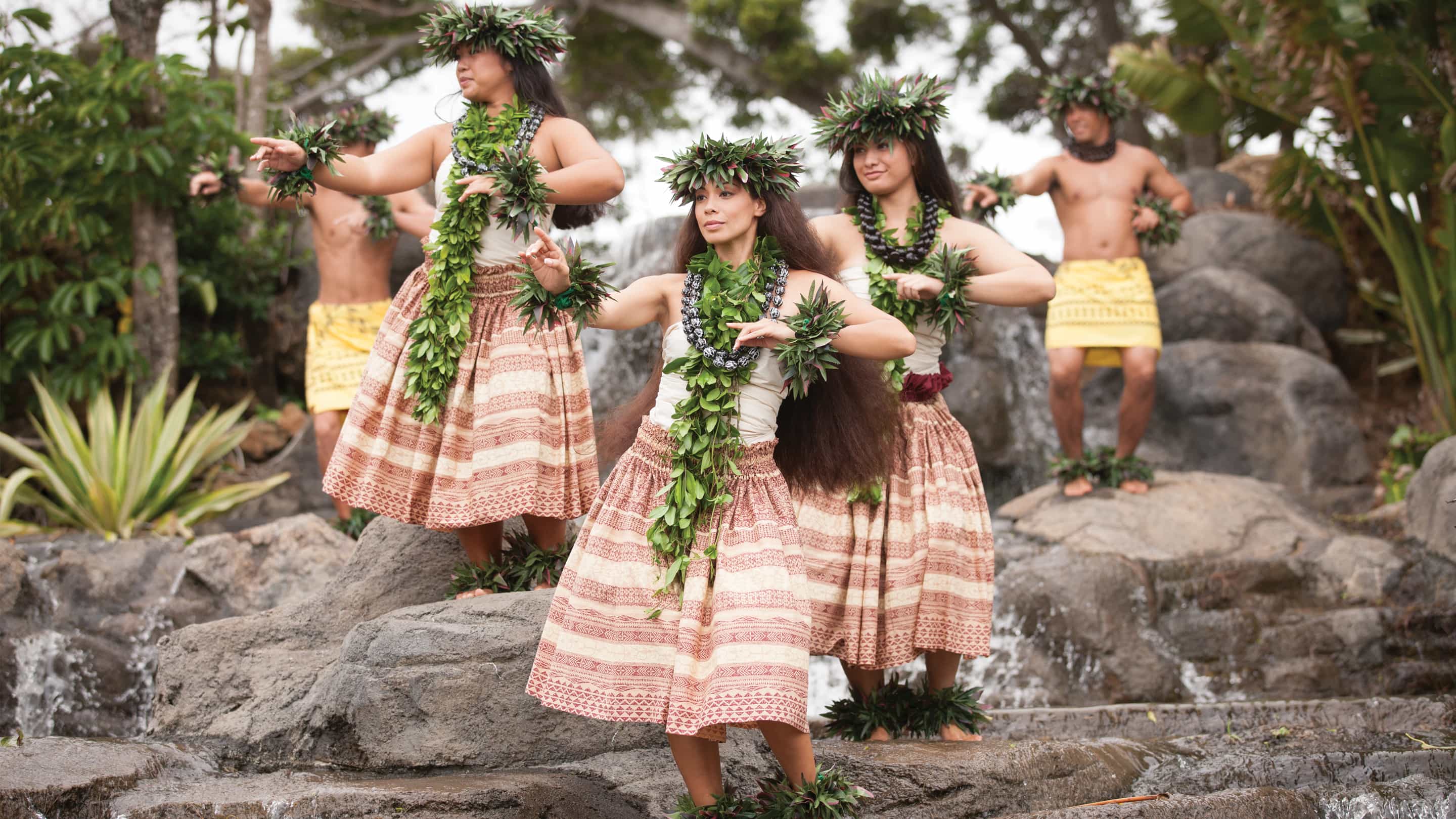 Hula dancers at the Polynesian Cultural Center.